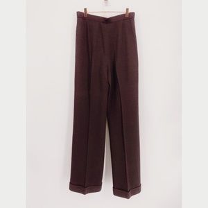 St. John Santana Knit Brown Cuffed Pants